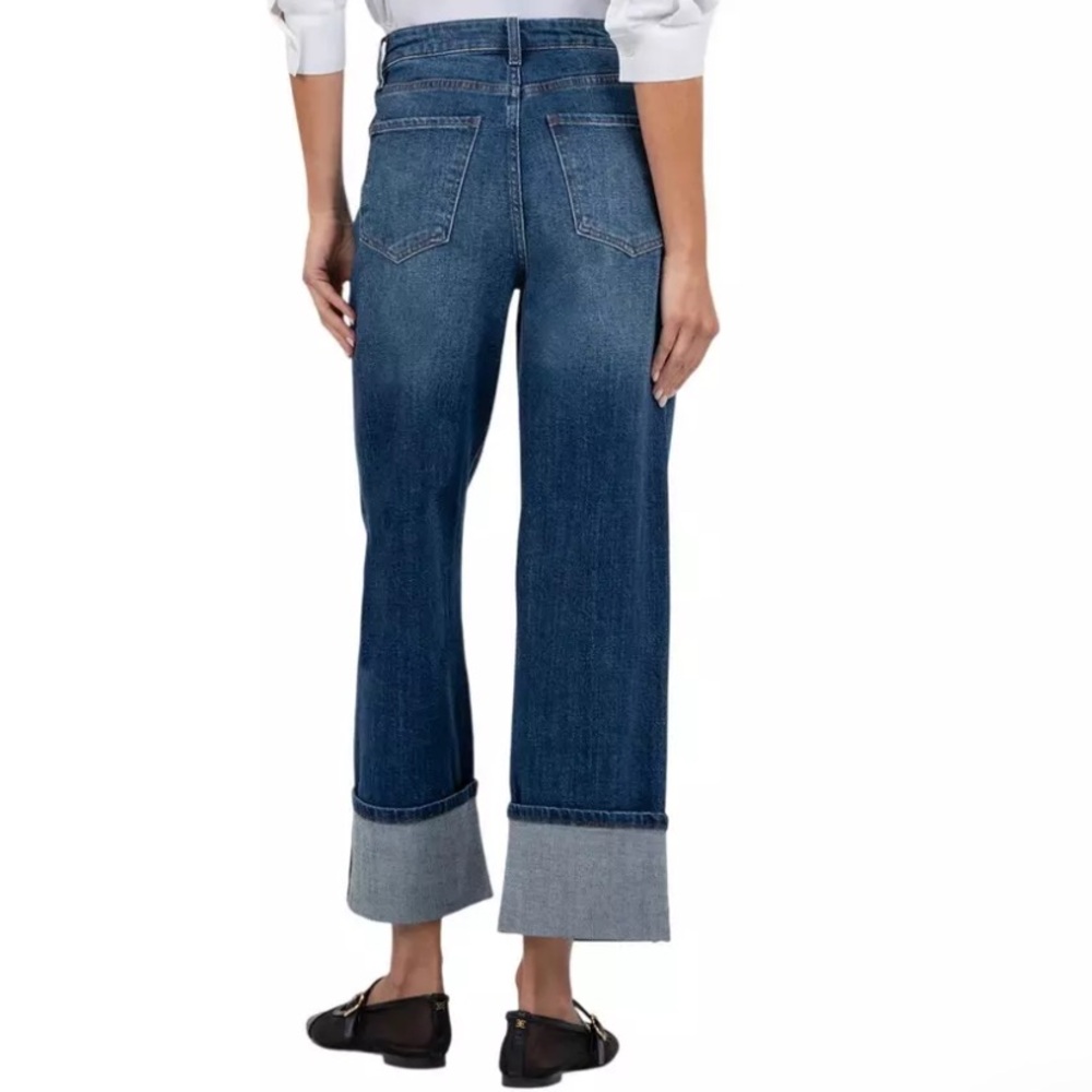Kut from the Kloth ‘Sienna’ Cuffed Wide Leg Jeans l Size 10 - Picture 3 of 11